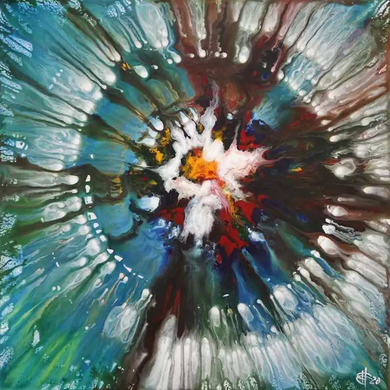 Super-Preis G. HUNG: "Supernova II", abstrakte Originalkunst (Unikat)