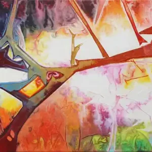 Preisreduziert Originalgemälde: "Magic Forest VIII", G. Hung, Unikat