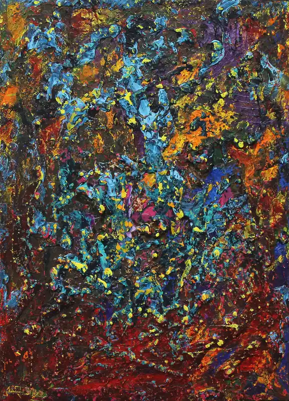 Rabatt Originalgemälde: "Space Exploration IV", (Unikat), J. Fernandez