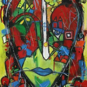 I. Schmidt: "Hot Summer", expressives Originalgemälde (Unikat) Markenware