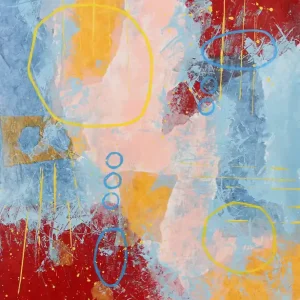Abstrakte Malerei von Ewa Martens: "True Blue II", Original/Unikat Top-Seller