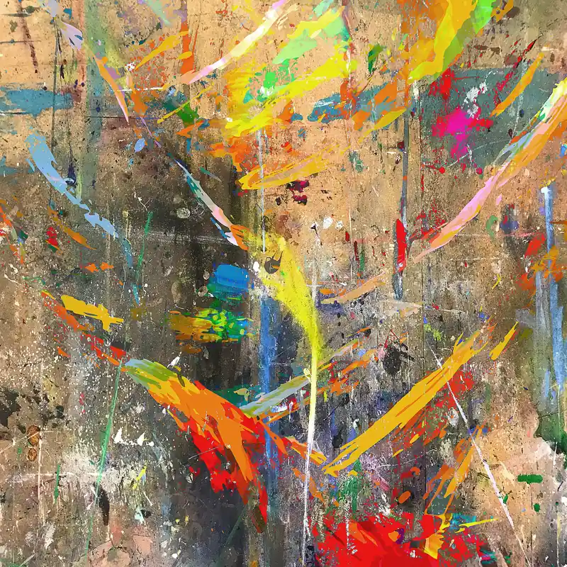 Expressversand Kunstdruck, signiert: "Wild Abstraction", Holger Mühlbauer-Gardemin, Edition, Nr. 1/150