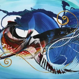 Originalgemälde: "Early Bird IV", G. Hung, Unikat Kostenloser Versand