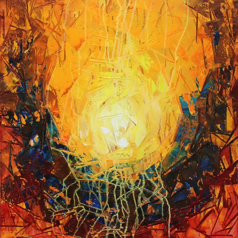 Direkt Vom Hersteller Unikat: "Tierra del Fuego IV", Originalgemälde, J. Fernandez, Acrylbilder