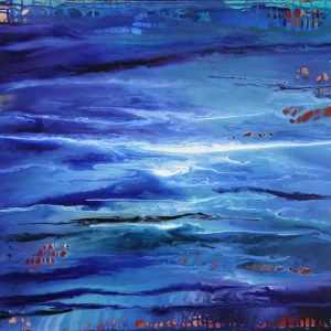 Bestpreis Unikat: "Seascape II", Originalgemälde, J. Fernandez, Acrylbilder