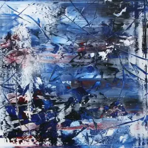 Originalgemälde: "Fire & Ice I", G. Hung, Unikat Sonderangebot