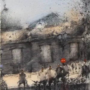 Kostenfreie Lieferung Aquarellmalerei: "Lipsiusbau Dresden Nr. 5", Original/Unikat (ohne Rahmen), V. Heil