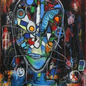 Echt I. Schmidt: "Urban Mind", expressives Originalgemälde (Unikat)