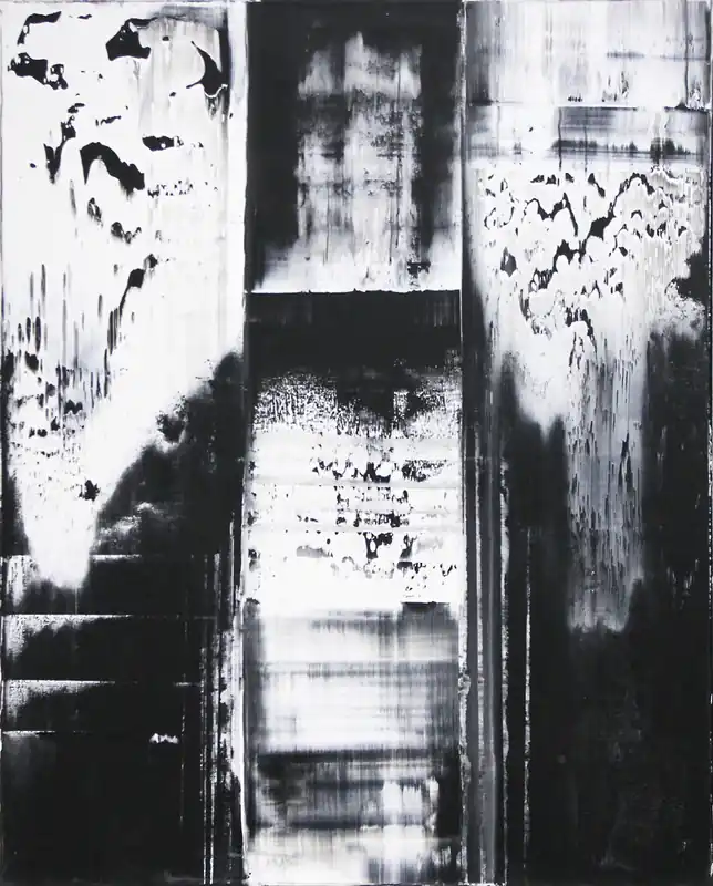 Solange Der Vorrat Reicht K. Sokoll: "Black & White 2", Originalgemälde (Unikat) (A)