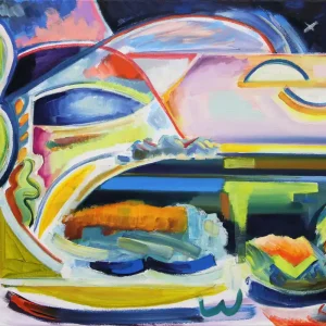 Mega-Angebot M. Cieśla: "Toskana, abstrakte Formen", Original (Unikat), Expressionistisches Ölgemälde (A)