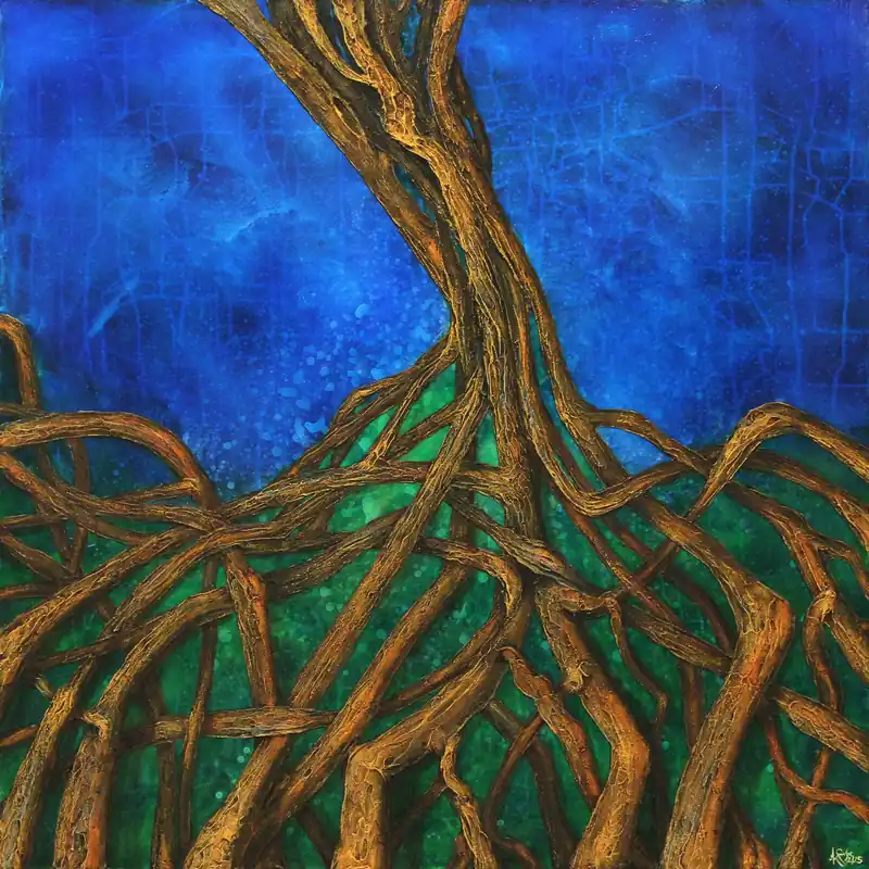 A. Garbe: "Celestun (Mangrove Forest)", originales Acrylgemälde (Unikat) Jetzt Kaufen