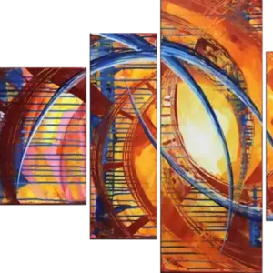Mehrteilige Acrylbilder: "Pantheistische Ästhetik", R. König, Originalgemälde (Unikat) Sale