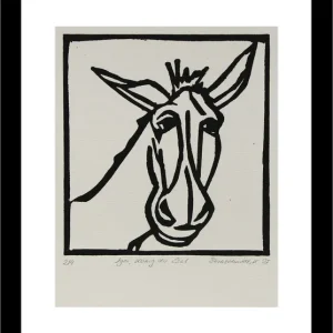 K. Blechschmidt: "Igor, König der Esel", originale Grafik/limitierte Auflage, Linolschnitt (ohne Rahmen) Nur Für Kurze Zeit