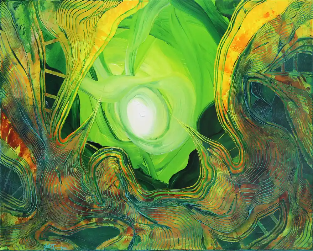 Unikat: "Power of Nature III", Originalgemälde, J. Fernandez, Acrylbilder Preisreduziert
