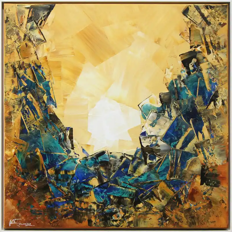 Bestseller Originalgemälde: "Durch die Klamm IV", (Unikat), J. Fernandez