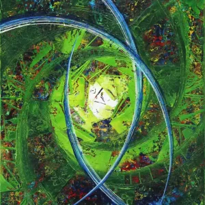 Saisonangebot Abstraktes Originalgemälde: "Gelassenheit II", R. König, Unikat