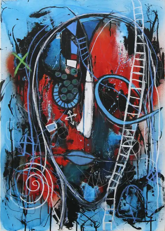 Nur Für Kurze Zeit I. Schmidt: "Getaway", expressives Originalgemälde (Unikat)
