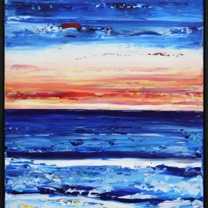 Letzte Chance Moderne Originalkunst: "Dreaming of Cable Beach III", J. Fernandez, Unikat