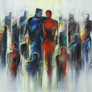 Schnäppchen Originalgemälde: "Alpha & Omega II", K. Namazi, Unikat