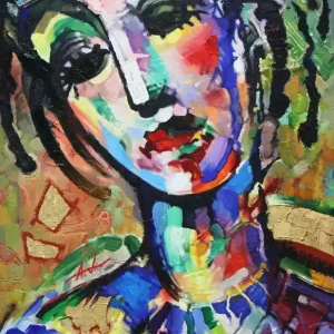 Meistverkauft A. Larrett: "Ägypterin II", Moderne Ölbilder Original/Unikat