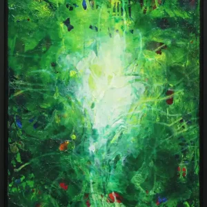 Kostenloser Rückversand Moderne Originalkunst: "Deep in the Rainforest II", J. Fernandez, Unikat