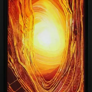 Kostenloser Versand Moderne Originalkunst: "Feuerherz II", J. Fernandez, Unikat