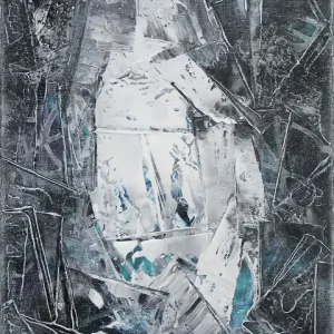 Letzte Chance Unikat: "Arktis I", Originalgemälde, J. Fernandez, Acrylbilder