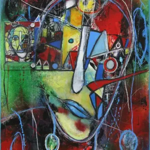 Aktuell I. Schmidt: "Meine Stadt im Blick", expressives Originalgemälde (Unikat)