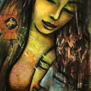 Neuheit Moderne Kunst: "Mystische Geborgenheit I", K. Namazi, Original/Unikat