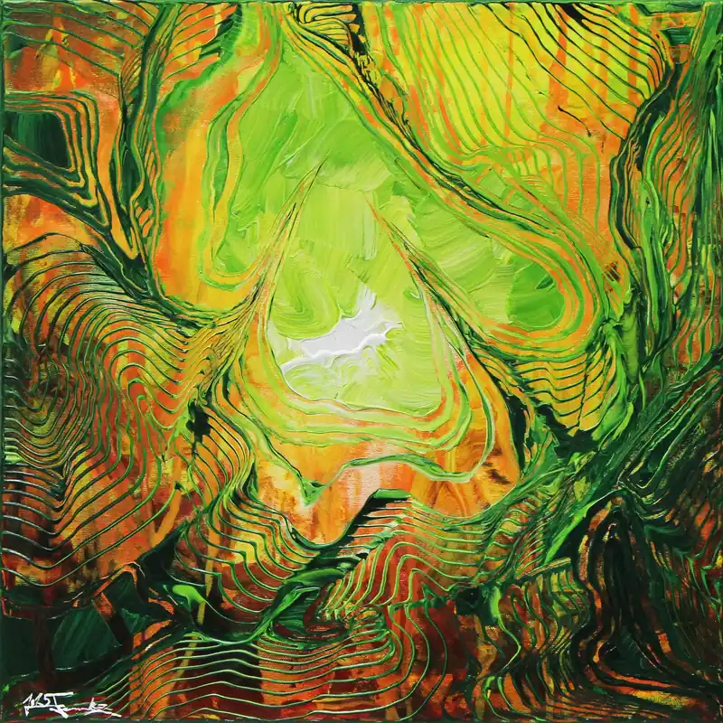 Kostenloser Versand Unikat: "Lichterwiese II", Originalgemälde, J. Fernandez, Acrylbilder