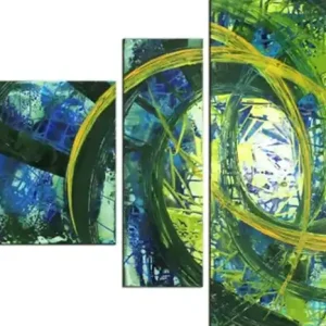 Mehrteilige Acrylbilder: Wasserspiegel II, R. König, Originalgemälde (Unikat) Preiswert