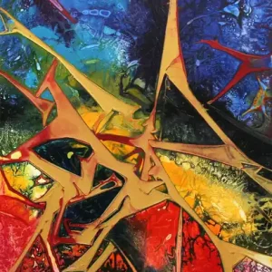 Originalgemälde: "Magic Forest VI", G. Hung, Unikat Kostenloser Rückversand