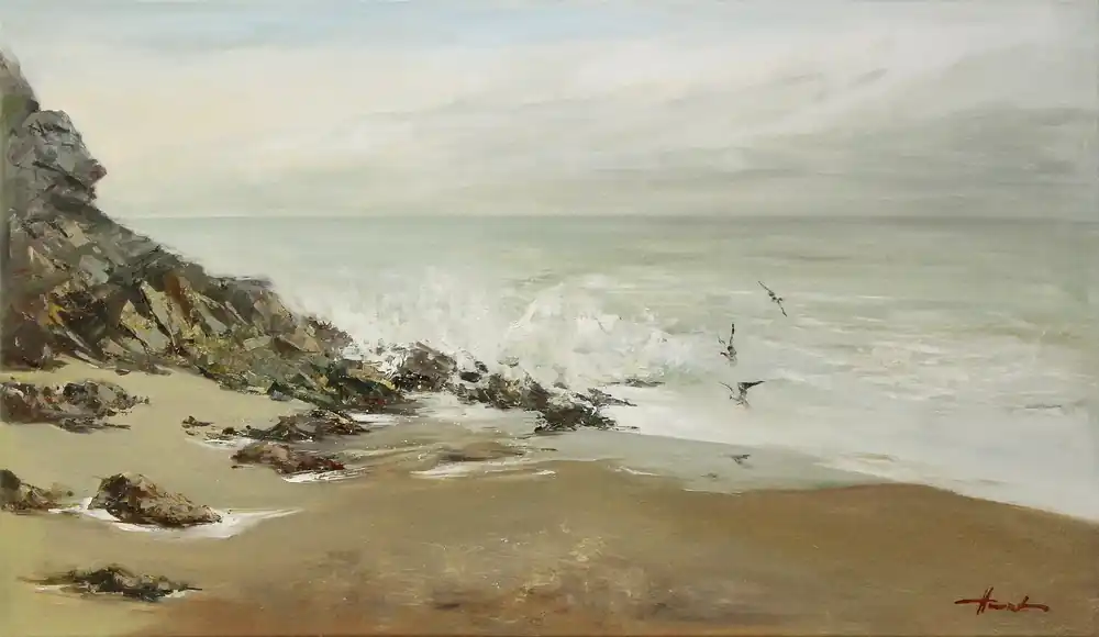 Ölgemälde: "Autumn Atlantic", Original/Unikat, H. Havartsou Preisreduziert