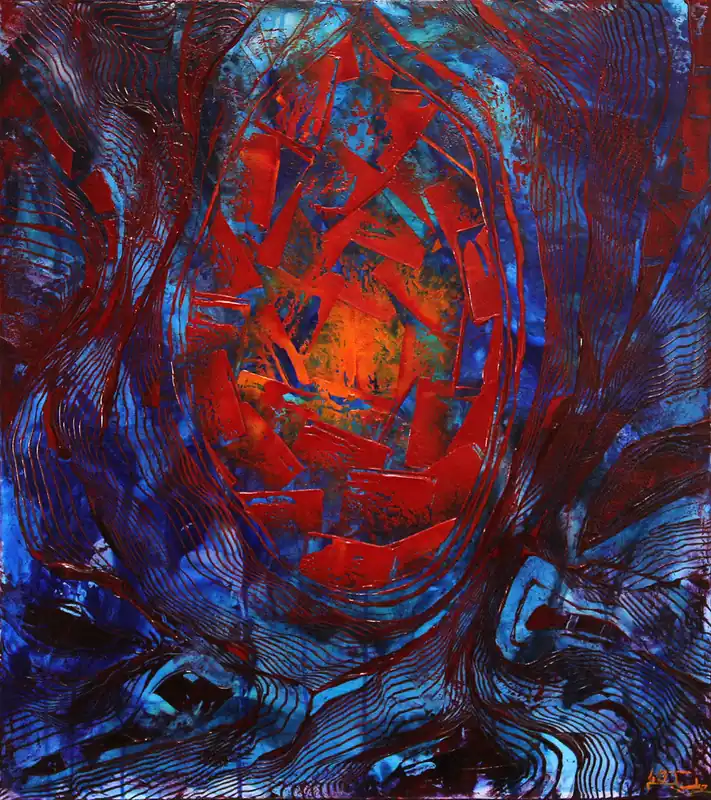 Saisonangebot Unikat: Kraftvoll II, Originalgemälde von J. Fernandez, Acrylbilder