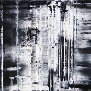 Günstig K. Sokoll: "Black & White 1", Originalgemälde (Unikat) (A)