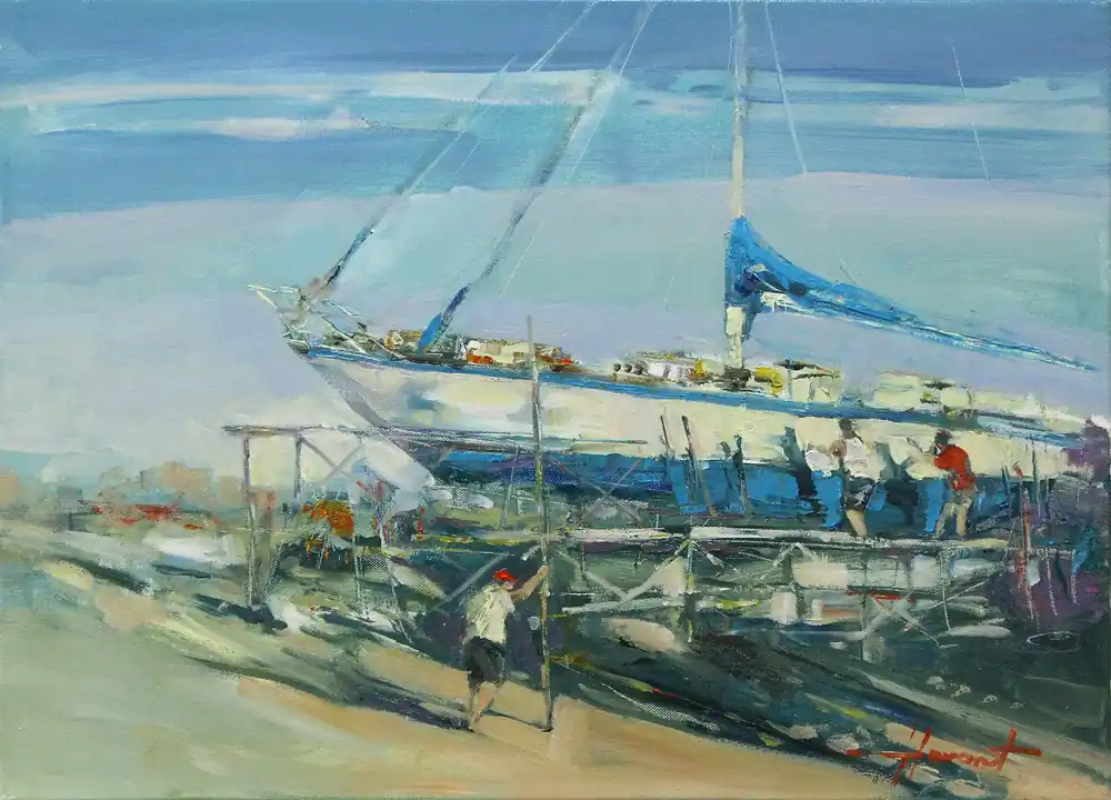 Ölgemälde: "Between Seasons", Original/Unikat, H. Havartsou Schnäppchen