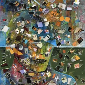 Kunstdruck, signiert: "Kreative Gedankenwelt", K. Namazi, Edition, Nr. 1/150 Wochenendangebot
