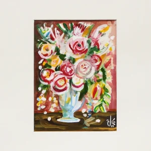 Direkt Vom Hersteller Zeitgenössische Malerei: "Blumenfreude 2", Original/Unikat (ohne Rahmen), J. Riemer