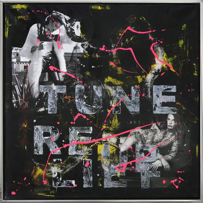 Neuheit Zeitgenössisches Gemälde: "Pink Relief", Original/Unikat, G. Steidinger