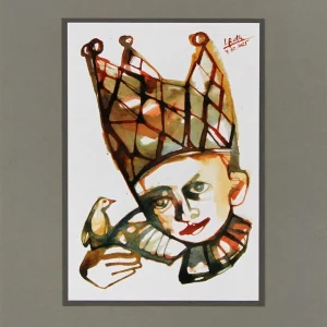 L. Roth: "Gespräch", originale Grafik/Zeichnung (ohne Rahmen), Unikat Must-Have