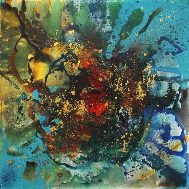 Originalgemälde: "Das Universum IV", G. Hung, Unikat Preisreduziert
