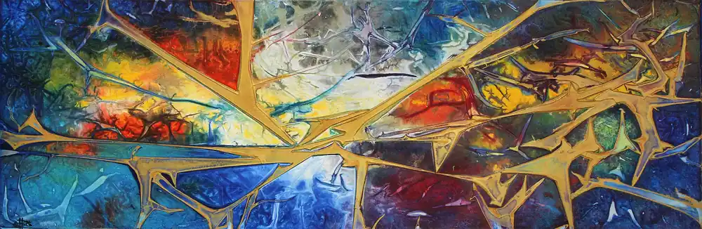 Originalgemälde: "Outer Limits I", G. Hung, Unikat Sonderangebot