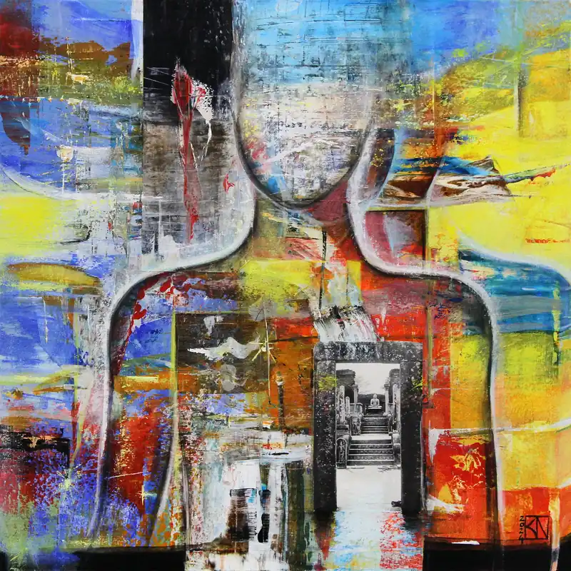 Moderne Kunst: "Peace within you I", K. Namazi, Original/Unikat Schneller Versand