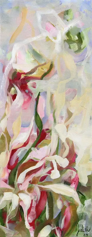 Ölgemälde: "Gartenherzschlag 4", Original/Unikat, J. Riemer Kostenloser Rückversand