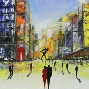 Must-Have Originalgemälde: "City of Motivation I", K. Namazi, Unikat