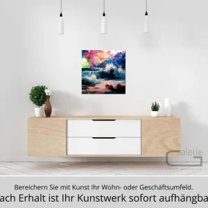 Moderne Kunst: "Feuerhimmel mit Brandung", H. Mühlbauer-Gardemin, Original/serielles Unikat (Nr. 1/10) Begrenztes Angebot