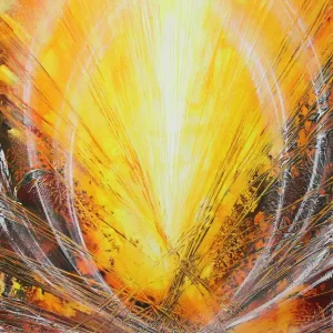 Unikat: "Licht trifft Hitze III", Originalgemälde, J. Fernandez, Acrylbilder Aktuell