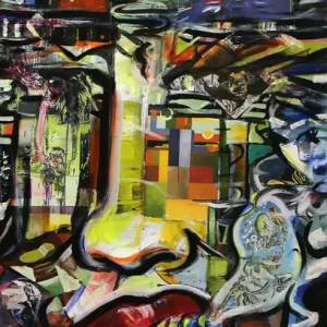 Moderne Kunst: "Rauschhafter Traum III", K. Namazi, Original/Unikat Neu