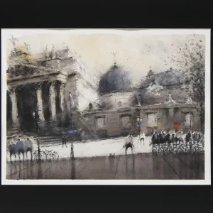 Aquarellmalerei: "Lipsiusbau Dresden Nr. 2", Original/Unikat (ohne Rahmen), V. Heil Markenprodukt