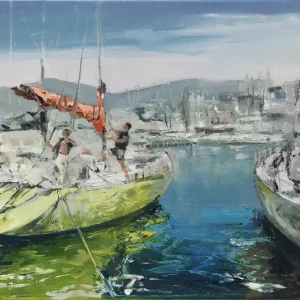 Ölgemälde: "After the Voyage", Original/Unikat, H. Havartsou Solange Der Vorrat Reicht